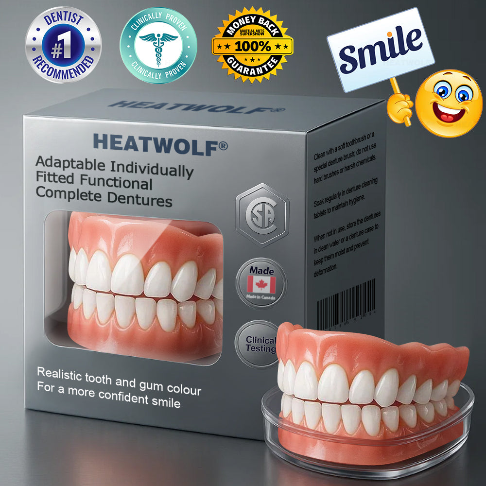 ✅ Made and Shipped from the Canada | HEATWOLF® Adaptable Custom-Fit Functional Complete Dentures 🍁