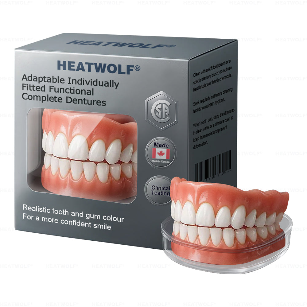 ✅ Made and Shipped from the Canada | HEATWOLF® Adaptable Custom-Fit Functional Complete Dentures 🍁